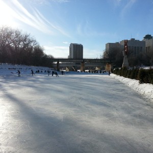 A little Shinny on the Assiniboine.