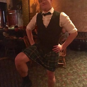 Not live of course, but rockin the kilt from st pattys day!