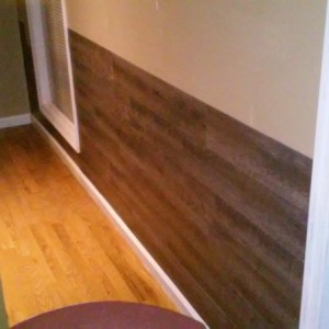 Wood wall comin along