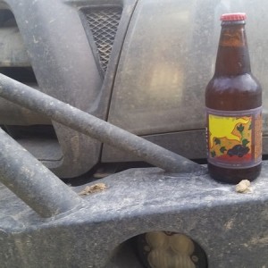 Truck on a beer on a truck full of beer