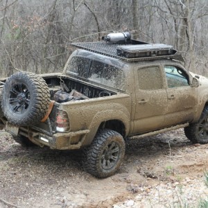 Drunken Yard Fab custom swingouts and roof rack