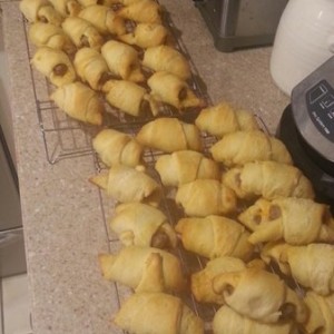 Sausage filled croissants for a faculty breakfast tomorrow!
