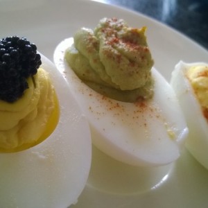 Easter deviled egg trio