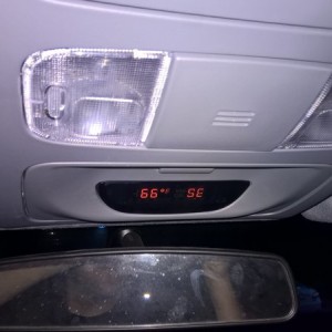 Overhead temp/compass install