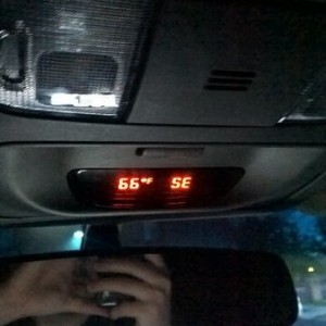 Overhead temp/compass install