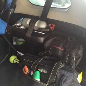 Mounted an extinguisher in back