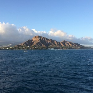 Was out on a cruise tonight. Got a nice picture of Diamond Head.
