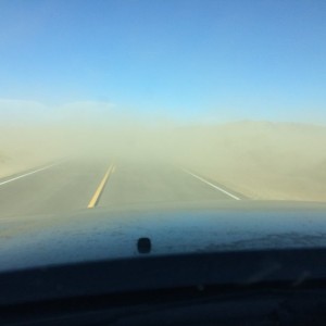 Death Valley - Dust blocking view