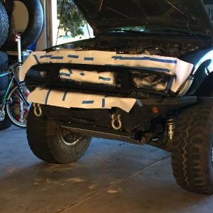 Truck prep begins! Grille painting!