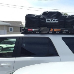 Added an axe to my roof rack