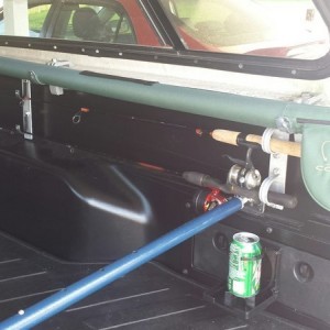 Fishing rod holders and drink holder