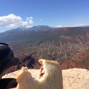 PB&J taste good on "Top of the World" !!