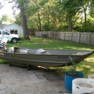 Boat that will go on the new trailer.