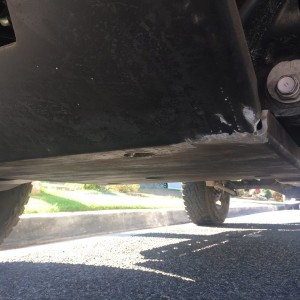 Aluminum skid held up nicely!