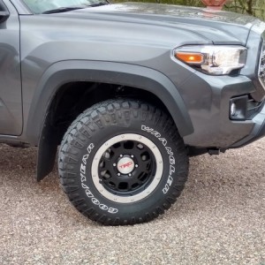 TRD "Beadlock" Rims with 265/75/16 Goodyear Duratracs
