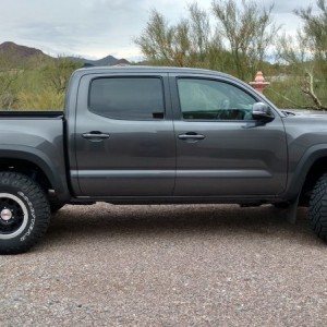TRD "Beadlock" Rims with 265/75/16 Goodyear Duratracs