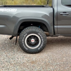 TRD "Beadlock" Rims with 265/75/16 Goodyear Duratracs