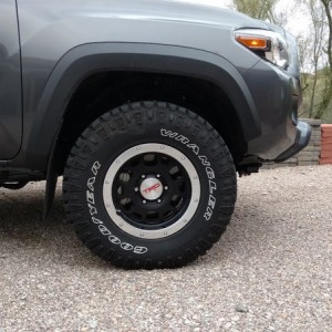 TRD "Beadlock" Rims with 265/75/16 Goodyear Duratracs