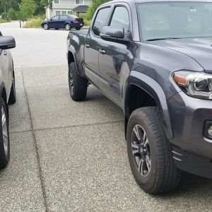 Spacers Stock Wheels Front Angle