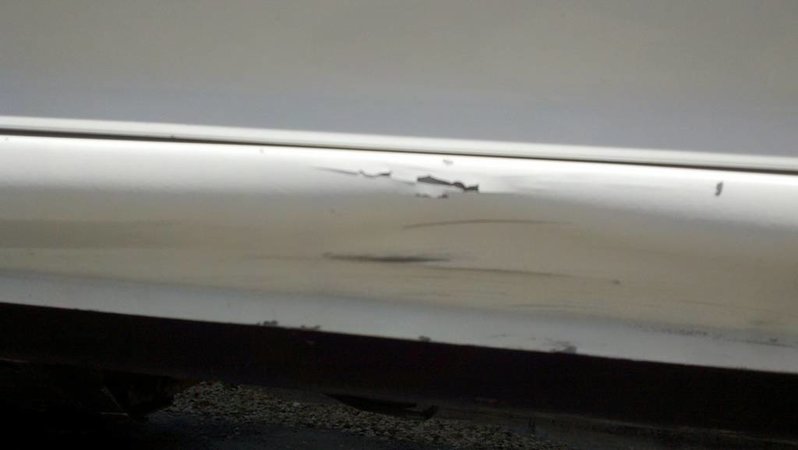 Blasted my side!  Trying to get some sliders fabbed up by Moab!