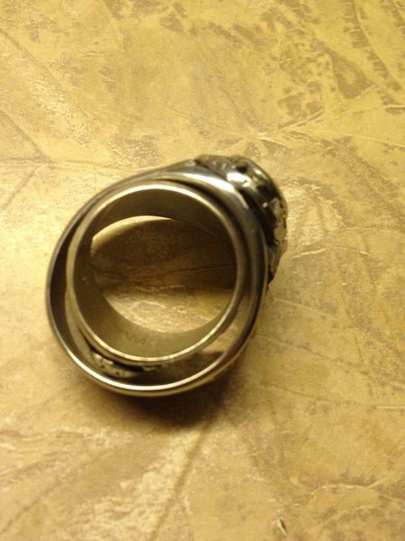 My sisters class ring inside mine